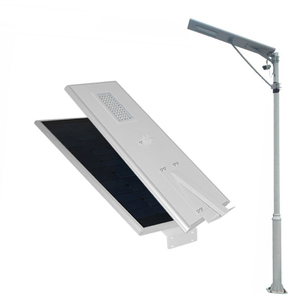 Lampadaire solaire tout-en-un LED 5000K IP65 en alliage d'aluminium avec détecteur de mouvement, durée de vie de 50000 heures, garantie de 5 ans - Product Image 1