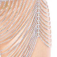 Ensemble de bikini sexy en cristal avec strass pour femmes culotte string en cristal brillant et chaîne de corps Style à coudre bijoux patchs accessoires