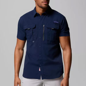 Sudadera con capucha y cremallera de 1/4, ligera, con botones, personalizada, de alta gama, al por mayor, tipo crop, camisa de pesca con botones personalizada al por mayor - Product Image 1