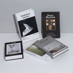 Caja de libro de modelo de libro de referencia para fotografía y decoración de alojamientos, de diseño sencillo y creativo, con encuadernación perfecta, tapa dura y cartón estampado en caliente - Product Image 2