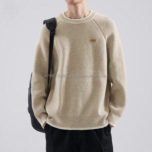 Pull Rétro Homme Automne Hiver Style Décontracté Chic Col Rond Décontracté pour Adolescent Sous-vêtement Tricoté - Product Image 3