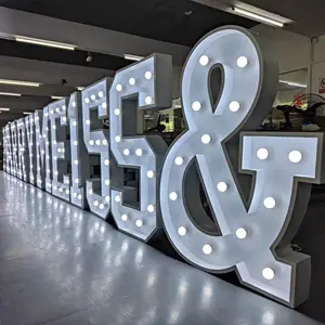 Location de chapiteau blanc de 4 pieds, signalisation autoportante, événements géants, lettres lumineuses personnalisées de <span class=keywords><strong>grande</strong></span> taille pour <span class=keywords><strong>mariage</strong></span> - Product Image 5