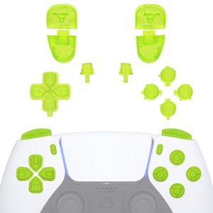 ปุ่ม D-pad สีเขียวใส DIY R1 L1 R2 L2 ทริกเกอร์ ปุ่มแชร์ ปุ่มตัวเลือก ปุ่มหน้า ปุ่มเปลี่ยนทดแทน ปุ่มครบชุดสำหรับคอนโทรลเลอร์ PS5 รุ่น BDM-030/040/050 - Product Image 1