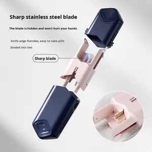 Wholesale One Minute Two Pull-out Convenient Medicine <b>Box</b> Cutter <b>Mini</b> Telescopic Divider BPA-free Easy to Use Compact Size - Product Image 6