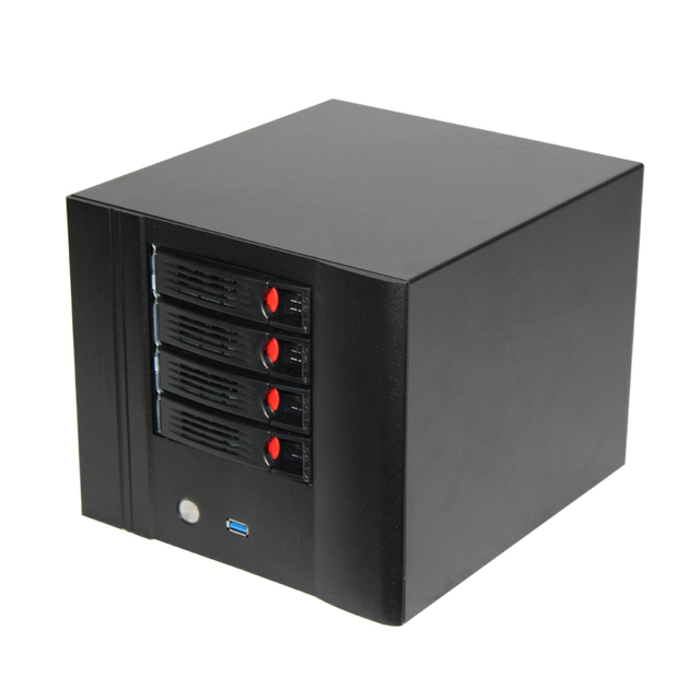 High Quality 4 Bays Hot Swap Mini Nas Server Support 3.5inch Hard Drive Data Storage Case