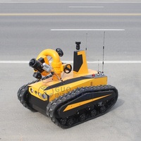Robot de lutte contre l'incendie électrique télécommandé Guoxing 'Little Kingkong' 40L/s, équipement à chenilles en caoutchouc RXR-M40D-11KT, portée d'eau de 65 m, 2 h d'autonomie