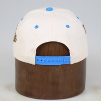 Gorra de Béisbol Moderna Azul Bebé con Visera Ligeramente Curvada, Gorras de Béisbol Blancas con Logotipo Bordado Personalizado