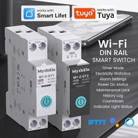 Interrupteur intelligent WiFi mini Solivo AC230V 16A Tuya, contrôle bidirectionnel DIY, fonction de commande à distance par application, voix et minuterie pour la domotique