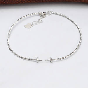 Composants de bijoux en argent S925 pour bracelets DIY, supports vides pour perles de 6 à 12 mm, pour bijoux en forme de beignets frits - Product Image 3