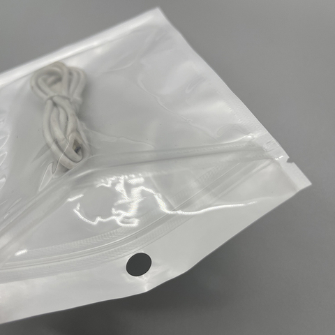 Jewelry Bag White Pearlescent Film Transparent Sealing Zipper Plastic Packaging Bag