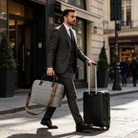Sac messager rigide en toile cirée imperméable classique vintage pour homme YCW, sacoche pour ordinateur portable 15,6 pouces, sac à bandoulière