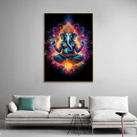 Art mural personnalisé de Dieu Ganesha, design moderne, impression sur toile de dieu hindou pour la décoration de la maison ou comme cadeau