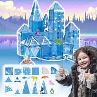 Tuiles Magnétiques Éducatives pour Enfants, Kit de Construction DIY Animaux Marins, Feuilles Magnétiques Colorées, Jouet Blocs de Construction Magnétiques