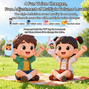Talkie-walkie vidéo amusant à canal unique rapide avec autocollant <span class=keywords><strong>photo</strong></span> pour enfants - Product Image 3