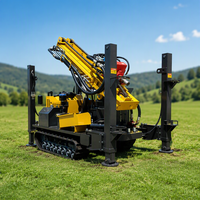 Machine de forage de puits d'eau pneumatique DTH, foreuse de puits de 200 m, moteur diesel, foreuse de puits sur chenilles