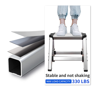 Plataforma de Trabajo, Taburete Escalera Plegable, Estante Estable, Aluminio Plegable con Certificación EN131, Capacidad de Carga de 150 kg, Interior/Exterior, para Camping - Product Image 3