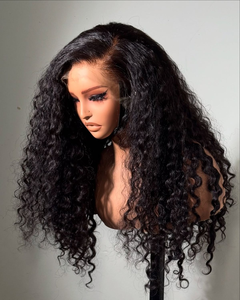 วิกผมลอนหนาคุณภาพสูงแบบหน้าผากลูกไม้ 13x4 ความหนาแน่น 200% พร้อมลูกไม้ด้านหน้า 5x5 ทำจากผมแท้ - Product Image 2