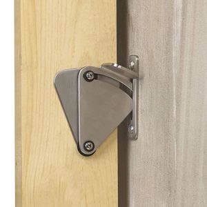 RHETECH Silver Barn Door Cerradura de pestillo de privacidad de gran tamaño para puerta corredera - Product Image 1
