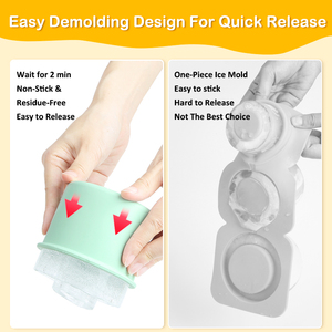 Mô hình tùy chỉnh 3 gói Stanley cup Ice Cube khuôn nhanh chóng tủ đông dễ dàng demold hai lớp vòng Ice Maker Silicone khay đá - Product Image 4