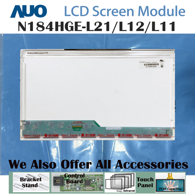 Industrial 18.4" FHD WLED Laptop Screen 1920*1080 N184HGE-L21/11/12 Brand New No Touch 16:9 Replace Module EDP 40 Pins 89% SRGB