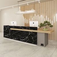 Table de réception, comptoir de caisse, boutique de détail, design d'épissure, bureau de réception