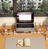 HoFong Support de moniteur en acrylique transparent Riser High Clear Computer Desk Organizer Shelf for Multi Media PC Storage Laptop Home Display