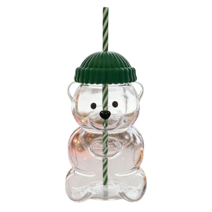 Nouvelle conception de gobelets à boire en plastique ou en verre en forme d'ours, mignons gobelets à café et à jus de dessin animé pour le thé, pour les restaurants, cadeaux de Noël - Product Image 1