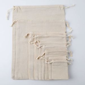 White Lightweight Gift Bags Breathable <b>Pouches</b> with <b>Drawstring</b> Reusable Packing Storage Bags for Wedding, Party, Birthday - Product Image 3