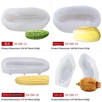 Moule en silicone pour légumes simulés, réaliste (maïs, poivron, fraise), pour la fabrication de chocolats et bonbons, antiadhésif, réutilisable, facile à utiliser