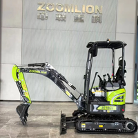Promotion : Excavatrice sur chenilles Zoomlion ZE18G 1870 kg avec moteur et pompe pour travaux de génie hydrotechnique et de démolition