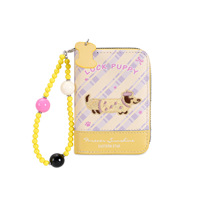 New Square Dachshund Beaded Animal Pattern Card Bag Fresh Sweet Style Colorful Mobile Phone Pendant Women's Wallet Large
