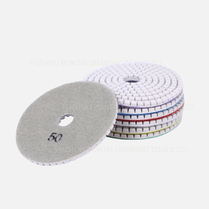 Tampons de polissage de béton de 4 pouces pour granit, quartz, marbre, <span class=keywords><strong>pierre</strong></span> 100mm, outil de polissage à sec en <span class=keywords><strong>diamant</strong></span> - Product Image 4