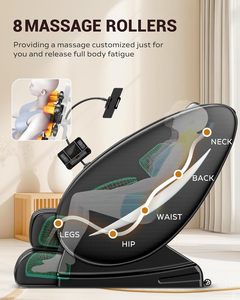 Zero-Gravity Ganzkörper-Massagesessel mit Wärmetherapie, Bluetooth-Lautsprecher, Luftkompression, Fußroller und Touchscreen - Product Image 4