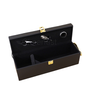 Boîte de rangement en cuir pour bouteille de vin, petite bouteille de vin rouge, étui cadeau, emballage