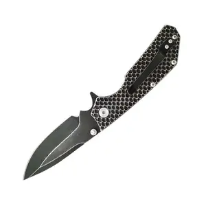 High quality 420 blade liner lock pocket knife folding with stainless steel Handle