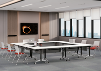 Table d'étude pliante moderne de haute qualité, populaire, pour bureau, conférence, formation, modulaire en bois pour salon
