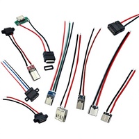 Konektor USB Tipe-C 2P Tahan Air Zhuo Kai Century ZK2060817, Kabel Tipe Solder, Desain Cetakan-Injeksi 2-Titik Solder