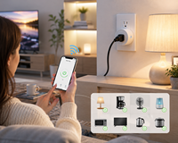 Prise intelligente WiFi 10A, compatible avec l'application Tuya, Alexa et Google Home, prise WiFi pour commande à distance, minuterie et fonction de programmation