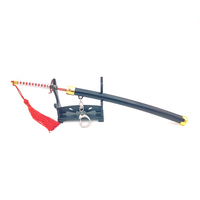 Alliage de zinc 23CM Anime épée modèle porte-clés Mini Katana épée petit pour démon tueur Tsuyuri Kanao