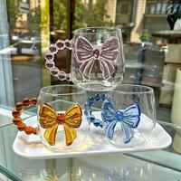 Tasses à café en verre à paroi simple/double, design moderne et luxueux, personnalisées, 250/350/450 ml, écologiques, avec dessin animé 3D