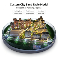 Maquette de table de sable personnalisée pour l'affichage d'un modèle architectural résidentiel urbain