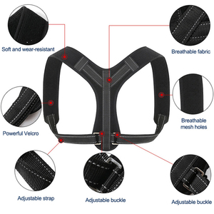 Có thể điều chỉnh dành cho người lớn phòng tập thể dục trở lại Brace vành đai chỉnh hình Corrector xương đòn hỗ trợ chéo thắt lưng tư thế Corrector-Thể dục Sản phẩm an toàn - Product Image 6
