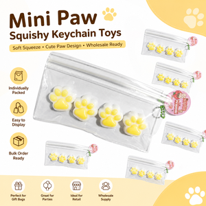 Mini <b>Squishy</b> Keychain Toys Soft Mochi Feel Cute Bag Charms Assorted Styles for Bulk Orders - Product Image 2