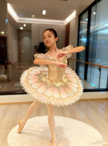 Kostum Pertunjukan Balet Profesional Anak-anak Swan Lake TUTU Rok Mengembang Bahan Kain Kasa Sleeping Beauty Sutra/Katun untuk Panggung - Product Image 3