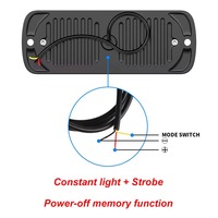20 LED-Blitzleuchten Auto-Notfall-Blinklicht 12V 24V Stroboskope für Auto DRL LKW Bernsteinfarbene Signallampe