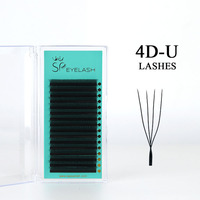Extensions de cils SP EYELASH en forme de U, cils 4D naturels, doux, parallèles, en forme de fleur, cils 4D W, cils brésiliens de qualité supérieure, faciles à greffer