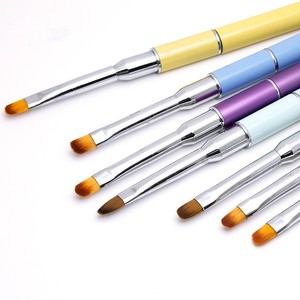 Dual-Head Luxury <b>Nail</b> Art Pen Quick <b>Extension</b> Gel Picker Pusher Peeler Scraper Crystal Metal Handle Manicure Tool Wholesale - Product Image 2