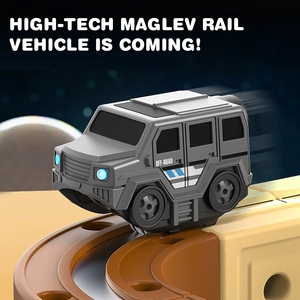 KSF Nuevo SETM Cubos Magnéticos Pista de Tren Flexible, Sets de Pistas de Carreras de Coches, 101 Piezas, Juguete de Pista de Riel Eléctrico Mágico DIY para Niños - Product Image 4