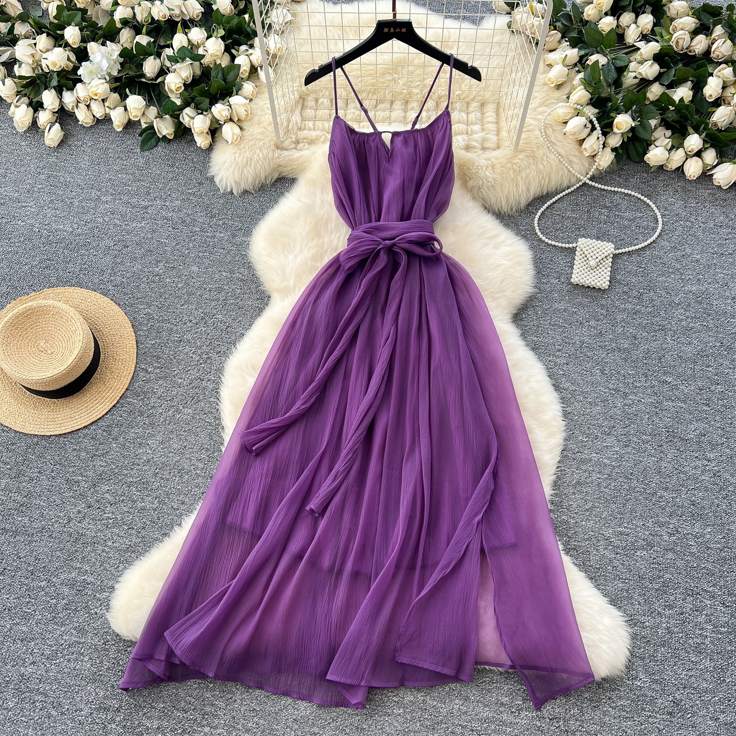 sachin and babi light blue dress Fairy Song Long Ruffle High-Low Chiffon Mini Dress Fairy Dresses main image 1