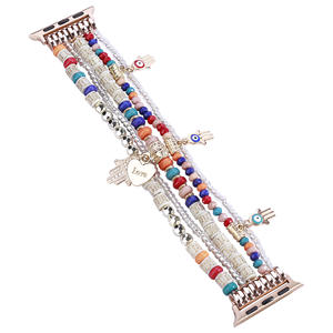 <span class=keywords><strong>Bracelet</strong></span> de Bohème Boho à breloques en perles extensibles pour <span class=keywords><strong>Apple</strong></span> <span class=keywords><strong>Watch</strong></span> Band 38 40 41 <span class=keywords><strong>Mm</strong></span> pour Iwatch Ultra 2 <span class=keywords><strong>Se</strong></span> 9 8 7 6 5 Strap - Product Image 2